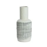 VASE DECO DAKA MATT CREAM BLACK